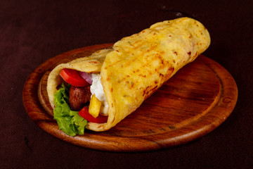 Souvlaki with meat