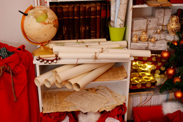 Living room with Christmas decoration