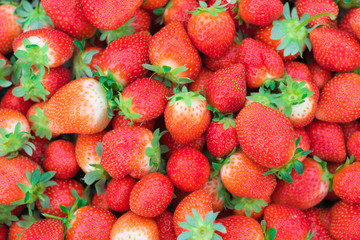 Fresh strawberries background