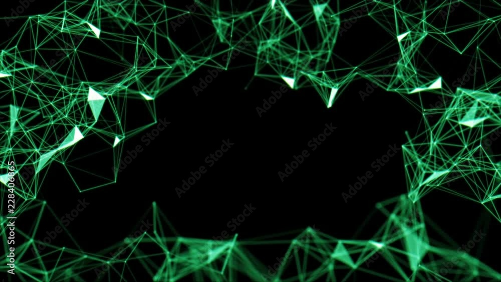 Poster signals of satellites in orbit. depth of field. green holographic background. technological abstract