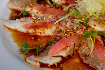 Carpaccio with dorada fish