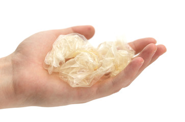 Condoms in the hand