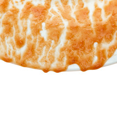 Dirty plate on white background