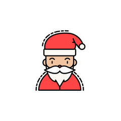 Santa Claus colored icon. Element of new year avatars icon for mobile concept and web apps. Colored Santa Claus icon can be used for web and mobile