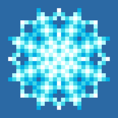 8-Bit Pixel Snowflake