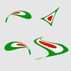 Italian flags collection - Vector