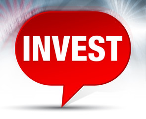 Invest Red Bubble Background