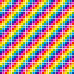 Pixel Rainbow Mosaic Tile, EPS8 Vector