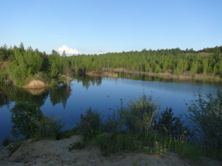 lake in forest