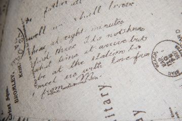 letras en papela antiguo, carta de viaje, caligrafia
