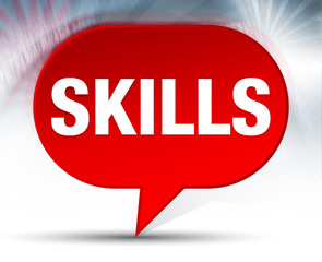 Skills Red Bubble Background