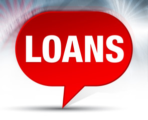 Loans Red Bubble Background