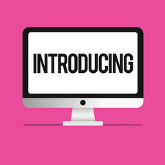 Conceptual hand writing showing Introducing. Business photo text Presenting a topic or someone Initial approach First meeting.