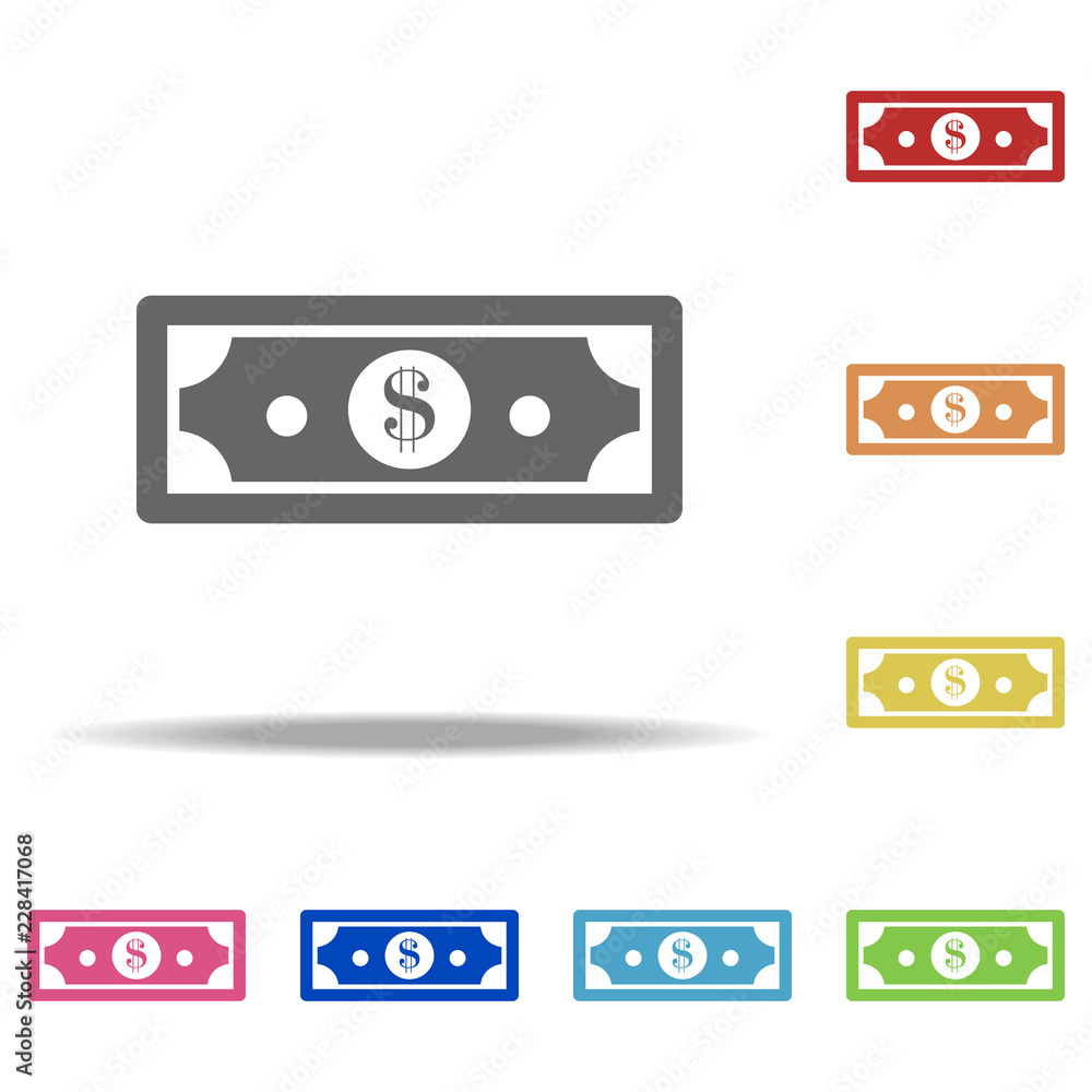 Poster dollar bill icon. elements of banking in multi color style icons. simple icon for websites, web desi