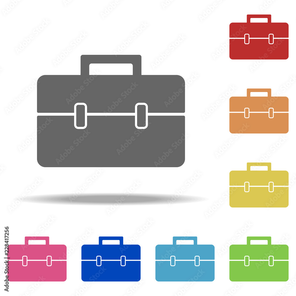 Poster briefcase icon. elements of banking in multi color style icons. simple icon for websites, web design