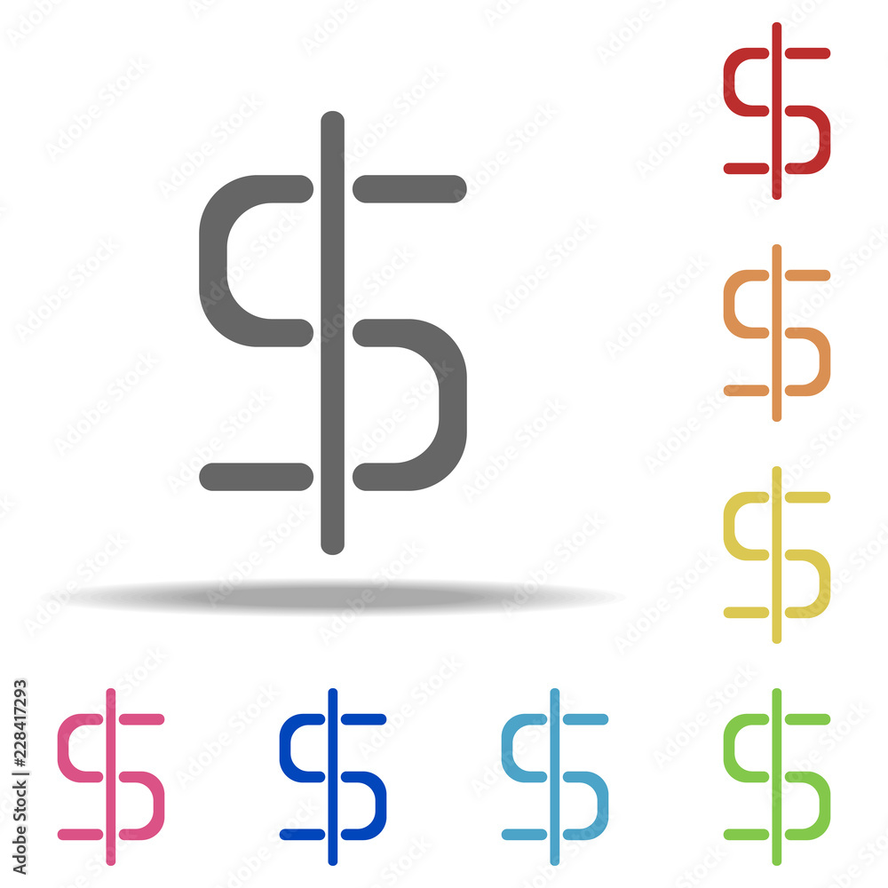 Poster dollar sign icon. elements of banking in multi color style icons. simple icon for websites, web desi