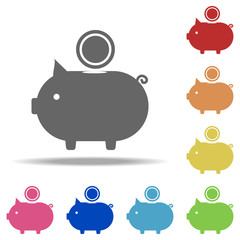 money pig icon. Elements of banking in multi color style icons. Simple icon for websites, web design, mobile app, info graphics