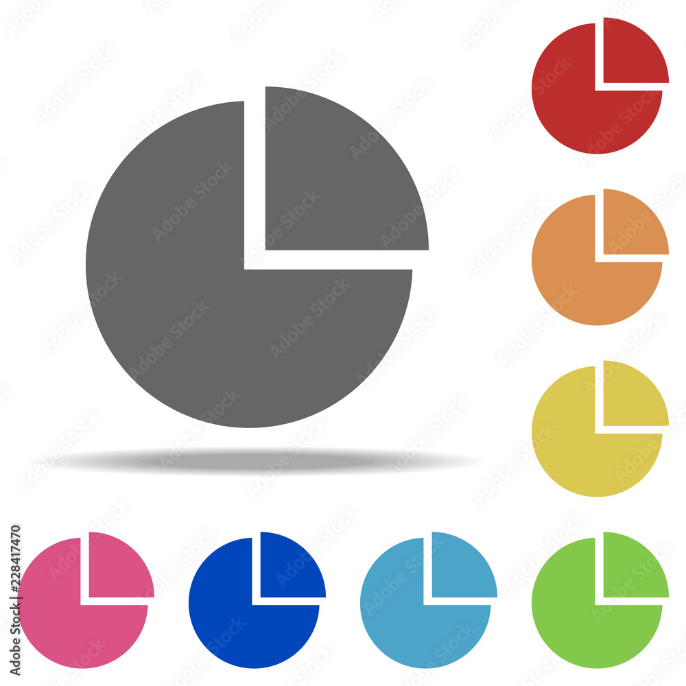 Poster pie chart icon. elements of banking in multi color style icons. simple icon for websites, web design