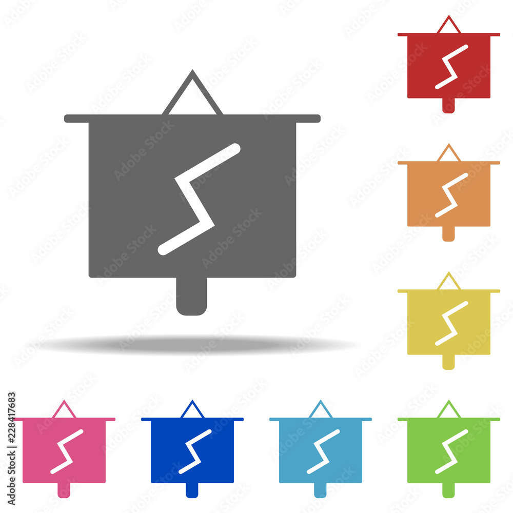 Poster chart presentation icon. elements of banking in multi color style icons. simple icon for websites, w