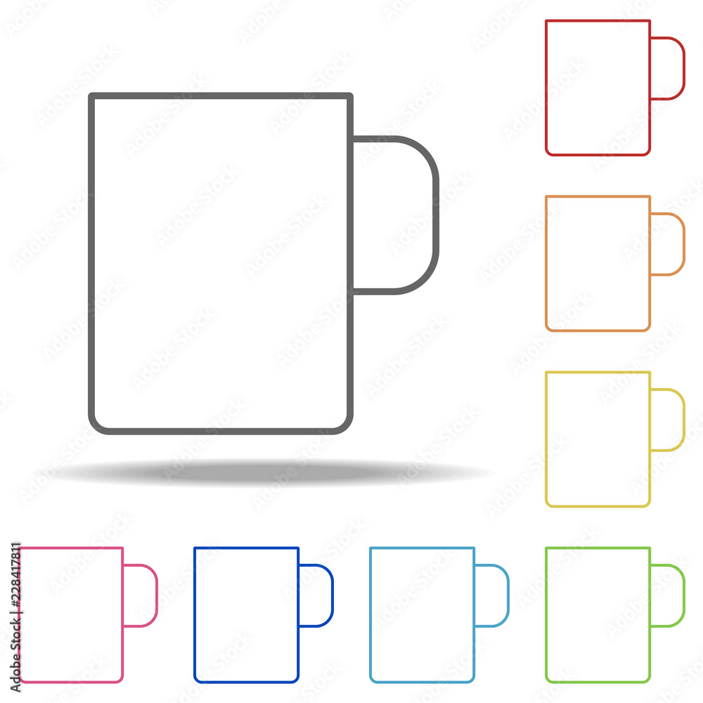 Aufkleber cup icon. elements of kitchen in multi color style icons. simple icon for websites, web design, mobi