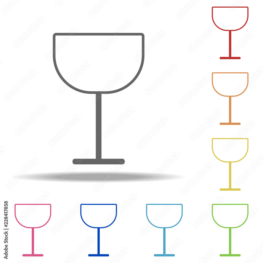 Poster wineglass icon. elements of kitchen in multi color style icons. simple icon for websites, web design