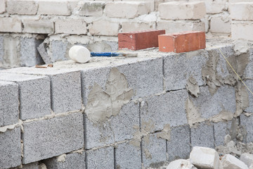 Brick wall masonry