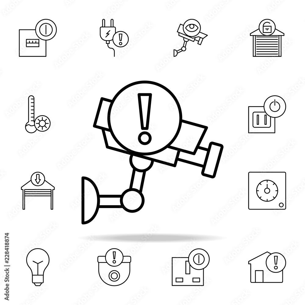 Poster surveillance camera sign icon. automation icons universal set for web and mobile