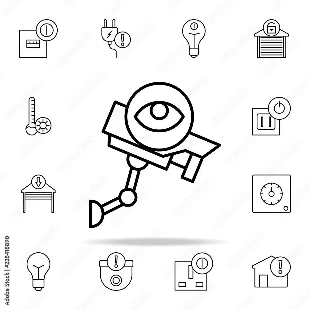 Poster surveillance camera sign icon. automation icons universal set for web and mobile