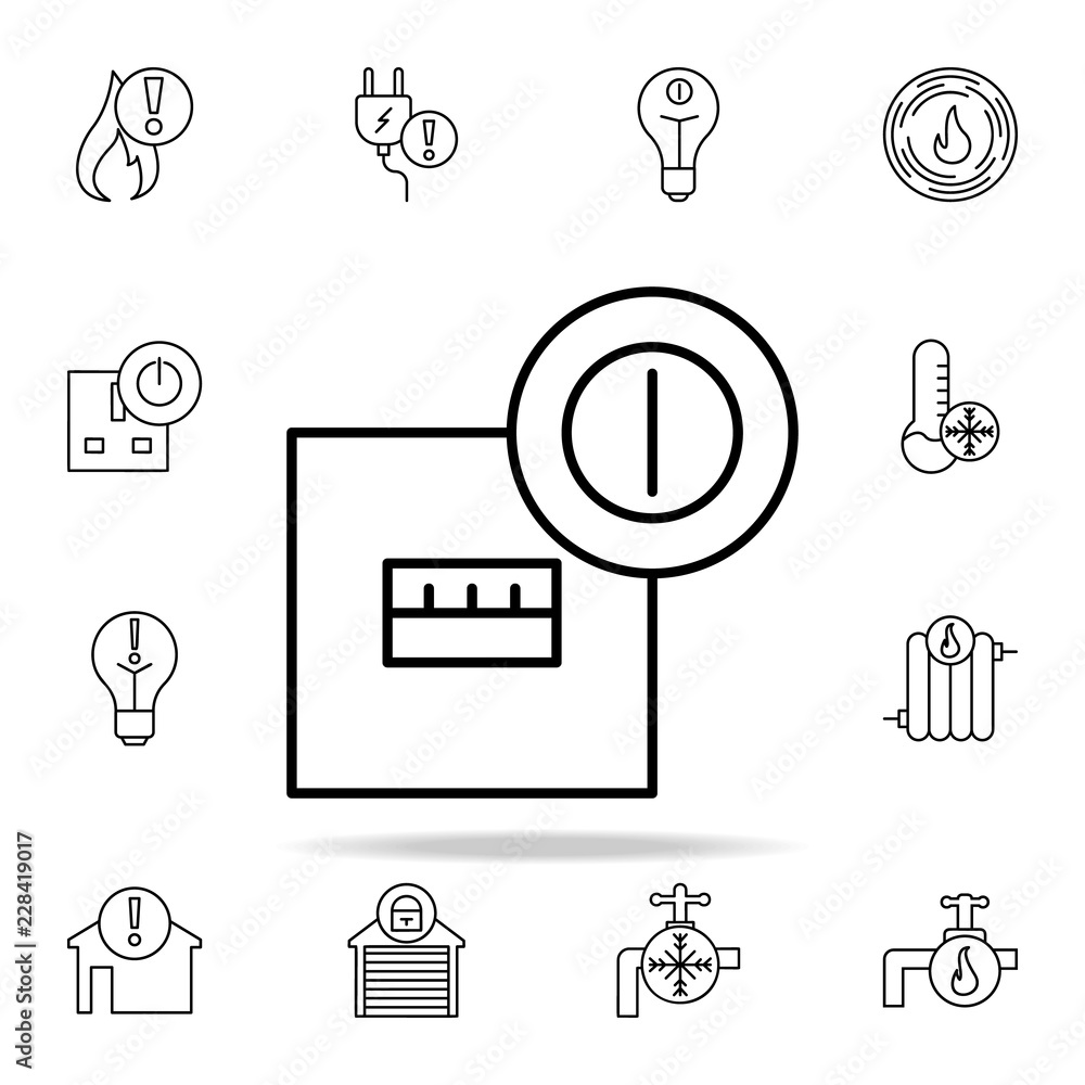 Poster electrical box icon. automation icons universal set for web and mobile