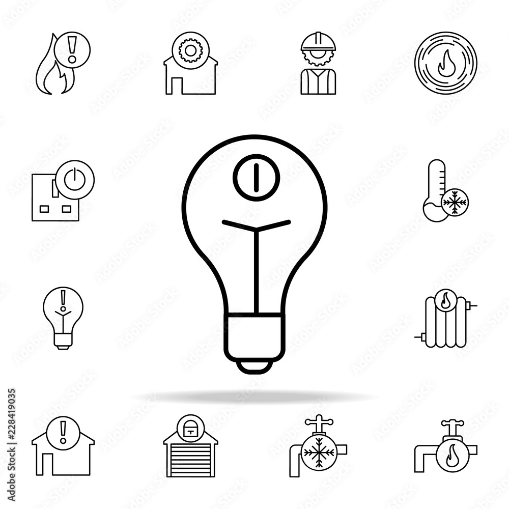Poster bulb sign icon. automation icons universal set for web and mobile