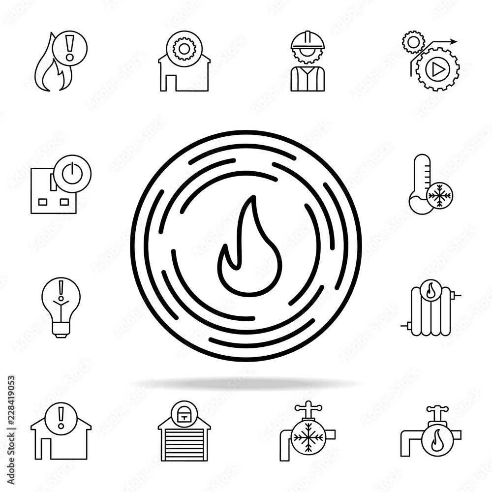Poster sign of fire icon. automation icons universal set for web and mobile