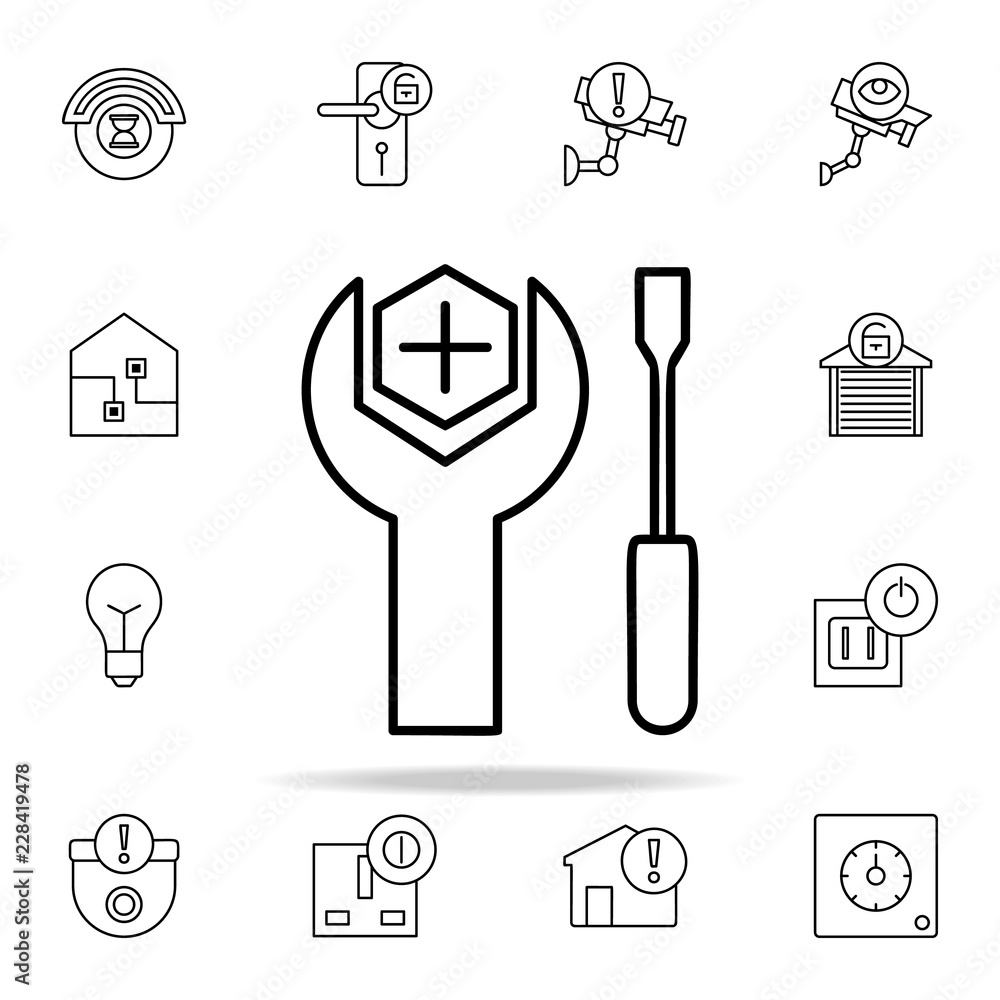 Poster tool mark icon. automation icons universal set for web and mobile