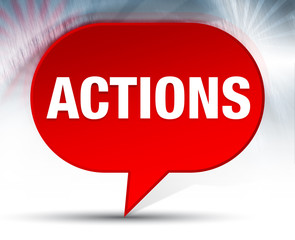 Actions Red Bubble Background