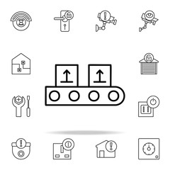 packing production line icon. Automation icons universal set for web and mobile