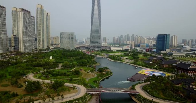 Aerial of Seoul, South Korea