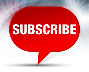 Subscribe Red Bubble Background