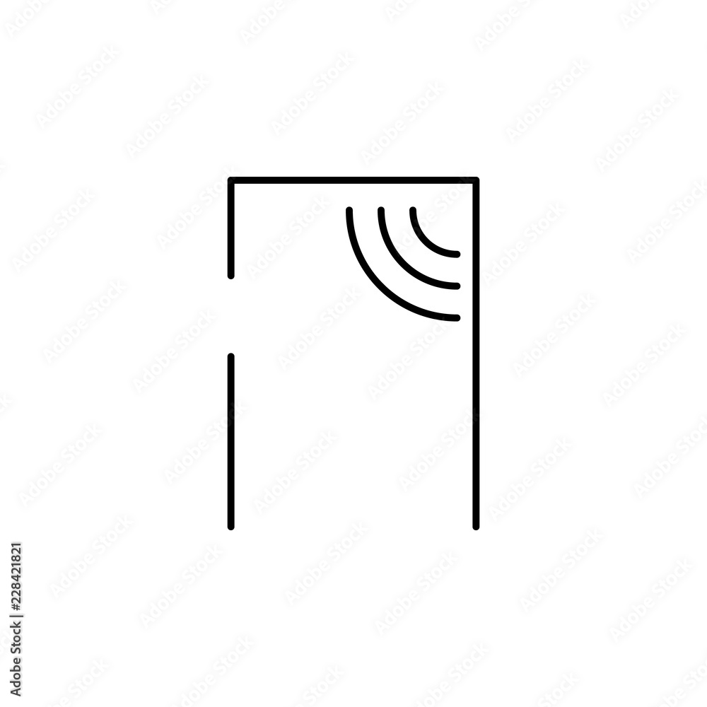 Poster alarm icon. element of security icon. thin line icon for website design and development, app develop