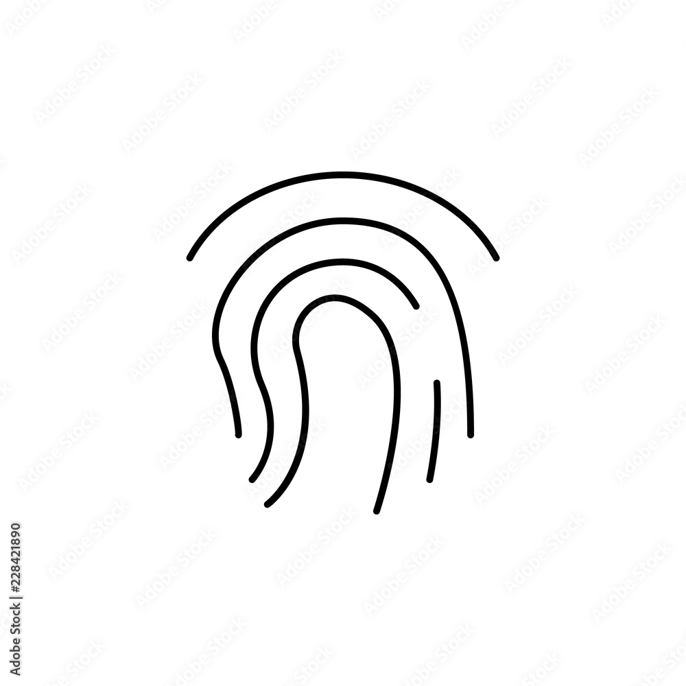 Poster fingerprint icon. element of security icon. thin line icon for website design and development, app d