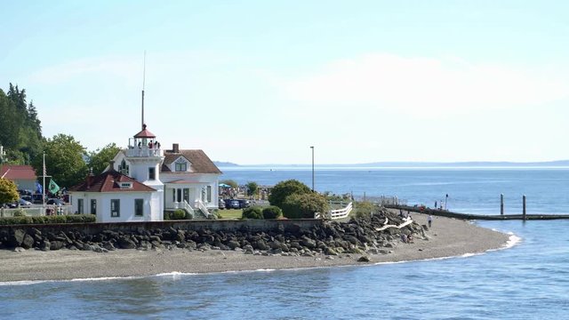 Mukilteo Lighthouse Washington Ferry View