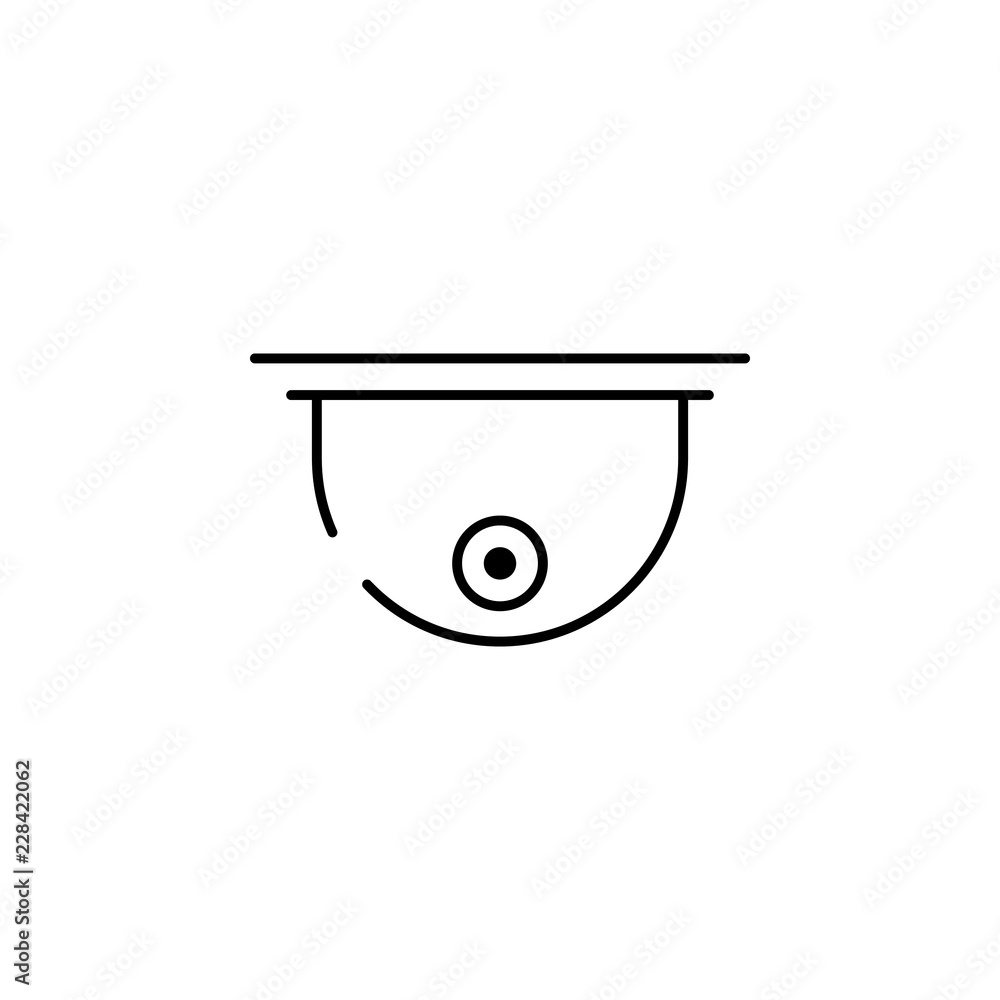 Poster security camera icon. element of security icon. thin line icon for website design and development, a