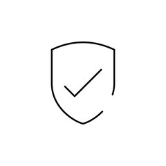 shield, check icon. Element of security icon. Thin line icon for website design and development, app development. Premium icon