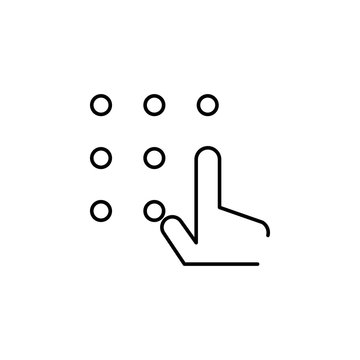 screen lock, pattern icon. Element of security icon. Thin line icon for website design and development, app development. Premium icon