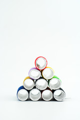 spools of thread isolated on white background