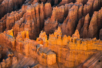 Hoodoos in reflective sun lights