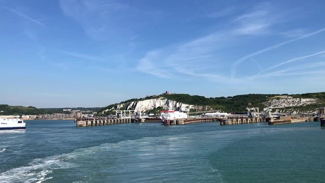 White Cliffs of Dover with Dover Castle