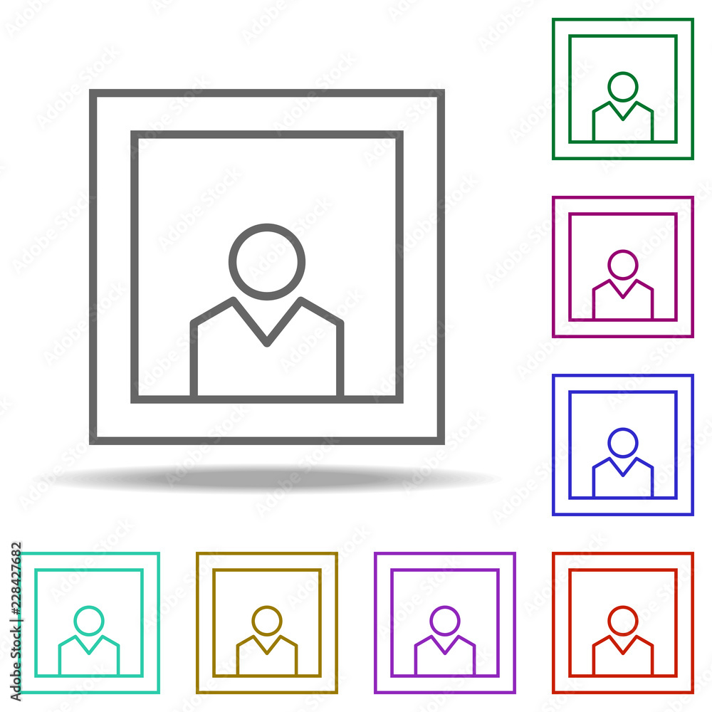 Poster profile picture icon. elements of web in multi color style icons. simple icon for websites, web desi
