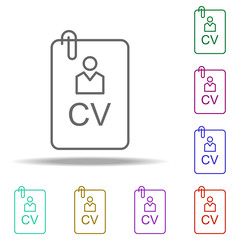curriculum vitae icon. Elements of Web in multi color style icons. Simple icon for websites, web design, mobile app, info graphics