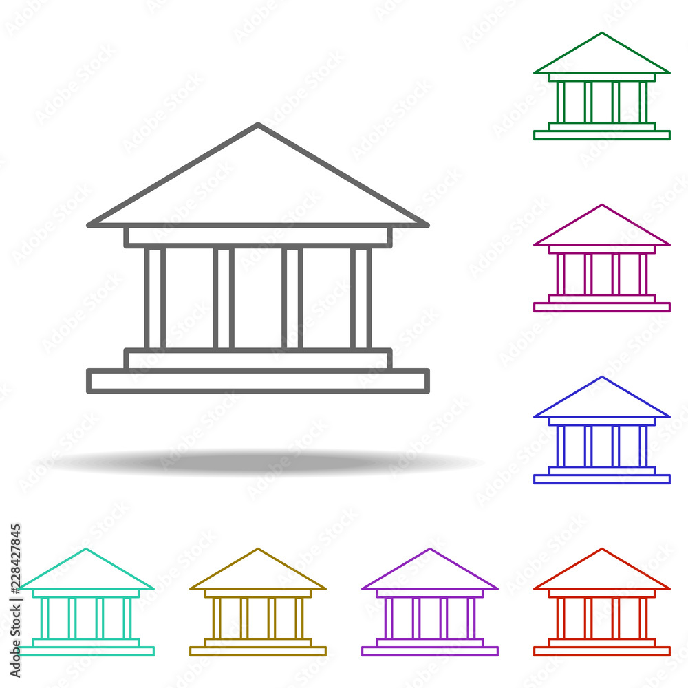 Poster education building icon. elements of web in multi color style icons. simple icon for websites, web d