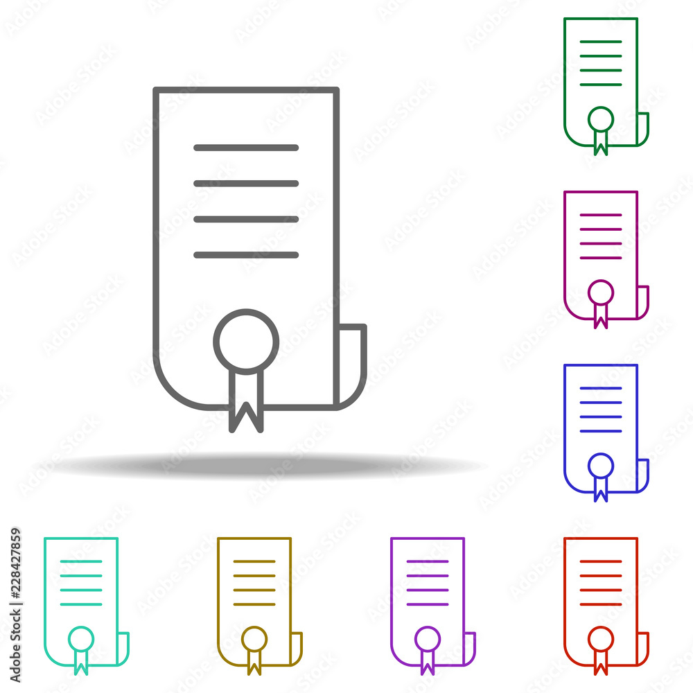 Poster education certificate icon. Elements of Web in multi color style icons. Simple icon for websites, web design, mobile app, info graphics