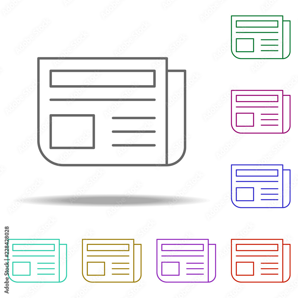 Poster publications icon. elements of web in multi color style icons. simple icon for websites, web design,